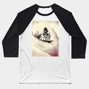 PALM TREES Pop Art Baseball T-Shirt
